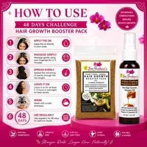 48 Days Challenge - Miraculaus Hair Oil  (With Hair booster Pack Free)