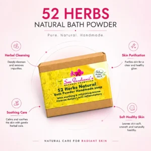 52 Herbs Natural Bath Powder Handmade soap