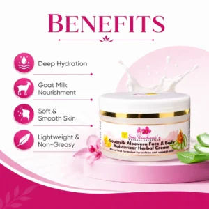 Goat Milk Aloe Vera Face & Body Moisturizer Herbal Cream